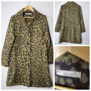 True Grit Dry Goods Animal Print longline soft coat  Size Large Great condition